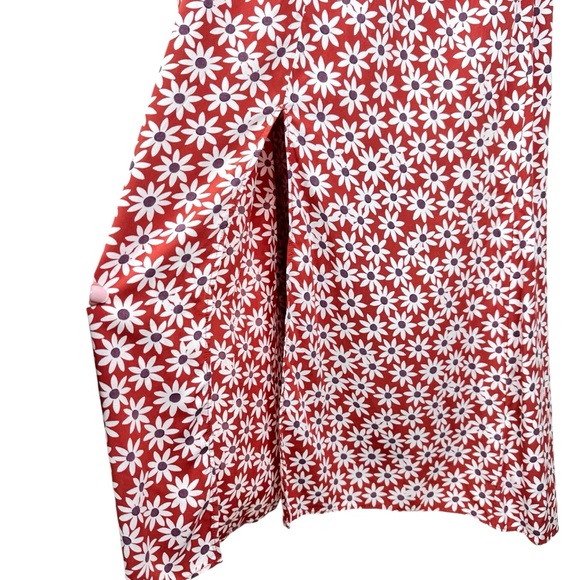 Madewell Clara Midi Dress Falling Daisies Small Russet Burnt Orange - Picture 10 of 16